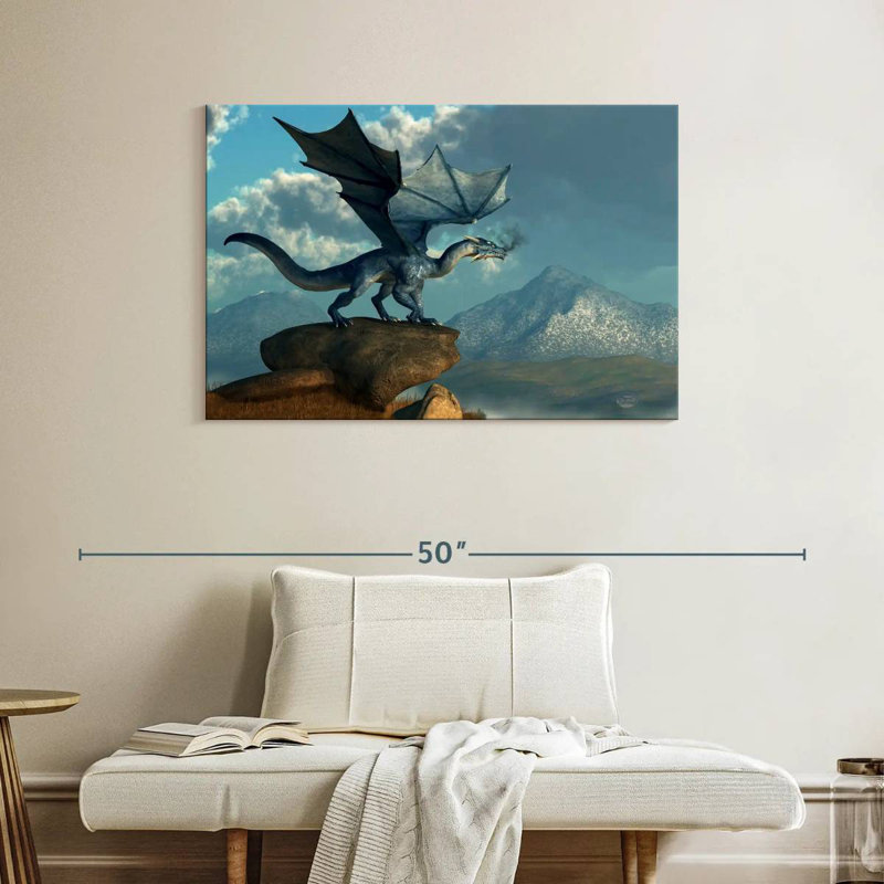 Kelan Blue Dragon, 26" H x 39" W
