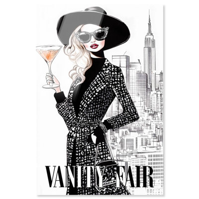 Coat Model of NYC Sketch Cover Acrylic Print Fashion Art by Art Remedy