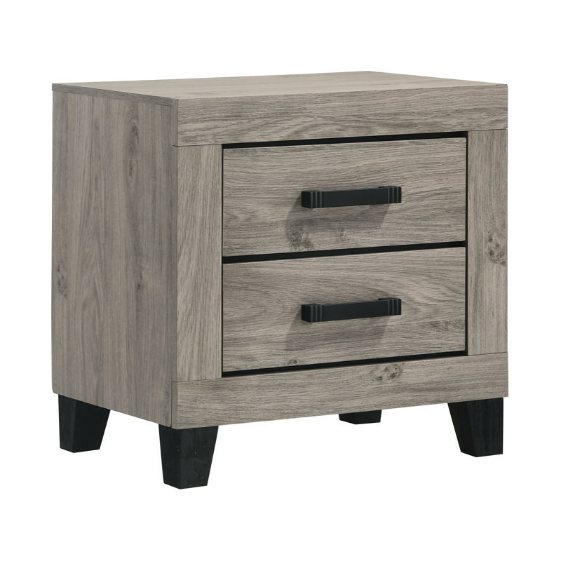 Table de chevet, finition gris clair