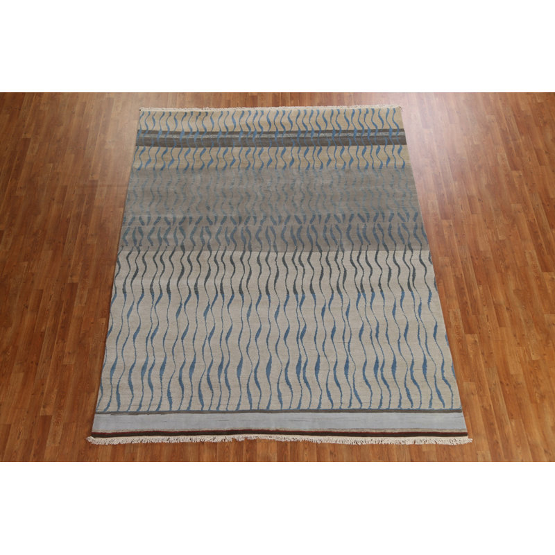 One-of-a-Kind 7'11" X 9'8" New Age Wool Area Rug in