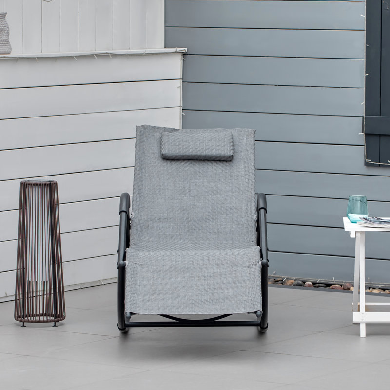 Wicker Outdoor Chair, Grey