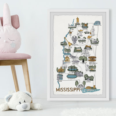 «White Mississippi Spots» par - Peinture encadrée