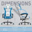 Metro Lane Adjustable Reclining Ergonomic Faux Leather Swiveling PC & Racing Game Chair with Footrest-285042059