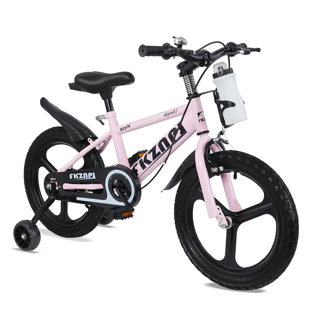 Kids Bike Ages 3-9, Glow Training Wheels, Adjustable Seat, Children's Bicycle