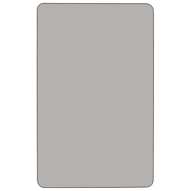 Elevate 24" x 48" Adjustable Height Grey Laminate Kids Activity Table