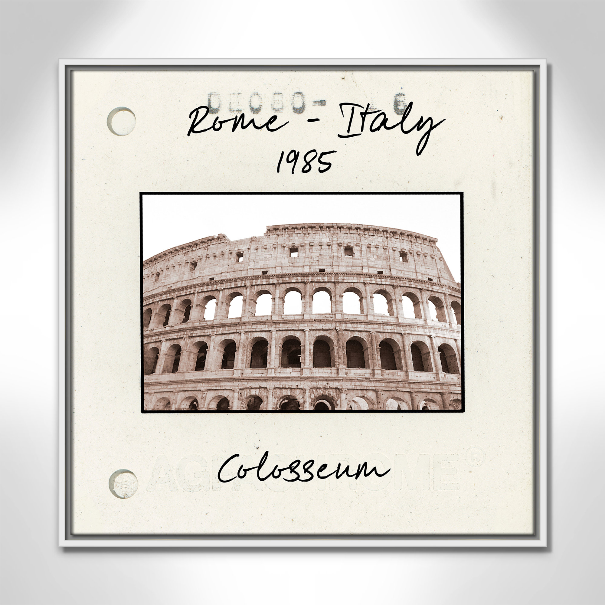 Rome, Italy - Colosseum Print by Natalie Carpentieri, White Floater Framed Canvas, 25.5" H x 25.5" W x 2" D