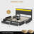  Bed Frame With Hidden Storage Headboard & Drawers, Upholstered Full Platform Bed With Led Lights, Type-C Charging Station, No Box Spring Needed, Solid Wood Slats-20985140-20985136