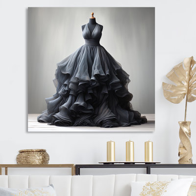 Haute Couture Dress Elegance Symphony - Fashion Wall Art
