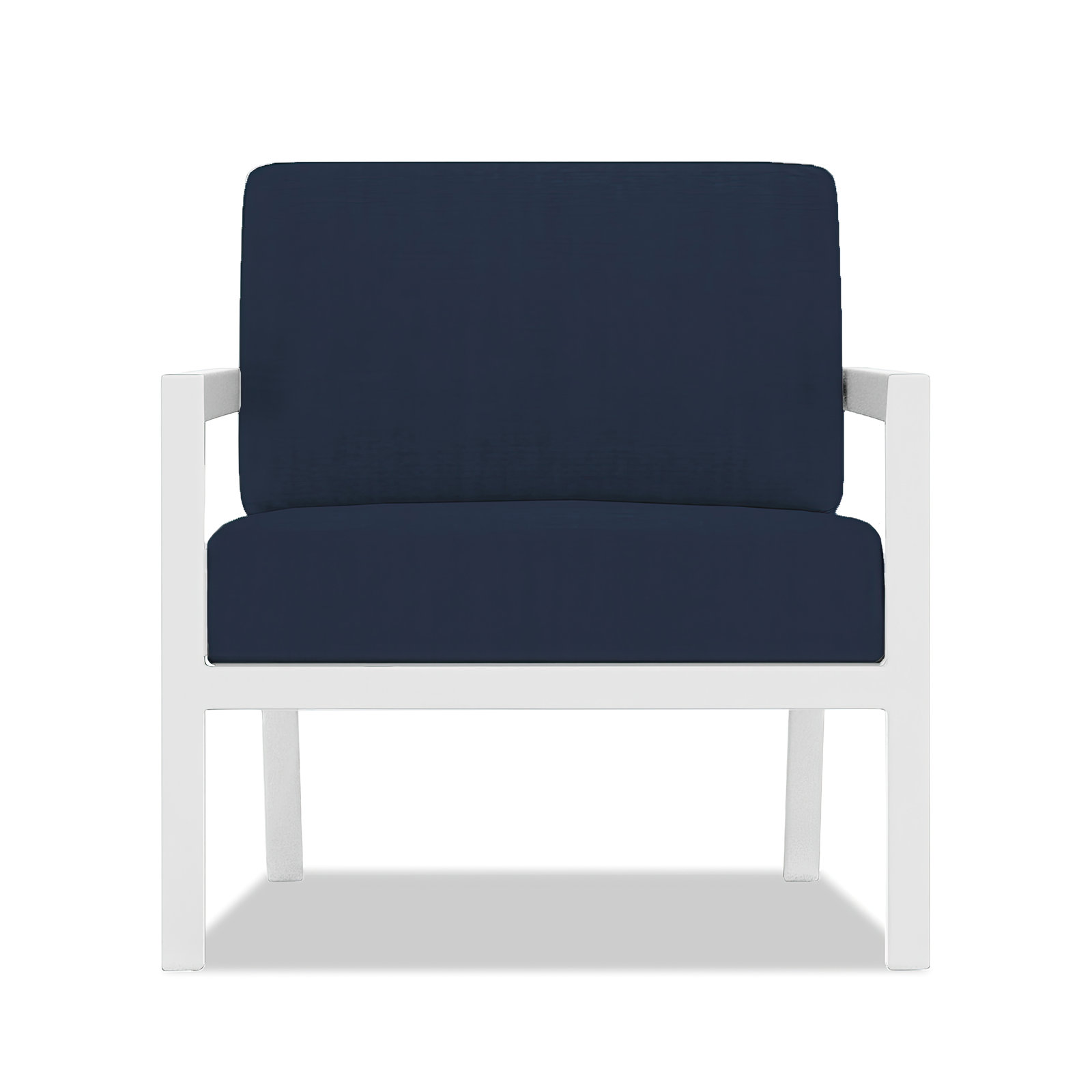 Vivant Patio Chair with Sunbrella Cushions, Black, Spectrum Indigo Sunbrella®