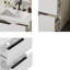  Meuble-lavabo simple cannelé 30 po avec lavabo en céramique 30 po - Armoire de rangement 2 tiroirs 8 po - Blanc-123099938
