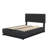 Upholstered Platform Bed With One Large Drawer In The Footboard And Drawer On Each Side-1029025596