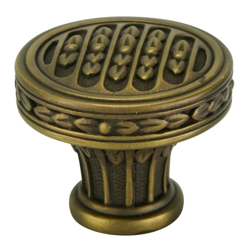 ASTORIA KNOB IN VINTAGE PLATE, 1 3/8", Bronze
