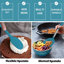 Ensemble 27 pièces d'ustensiles de cuisine en silicone, acier inoxydable, résistant à la chaleur antiadhésif, bleu