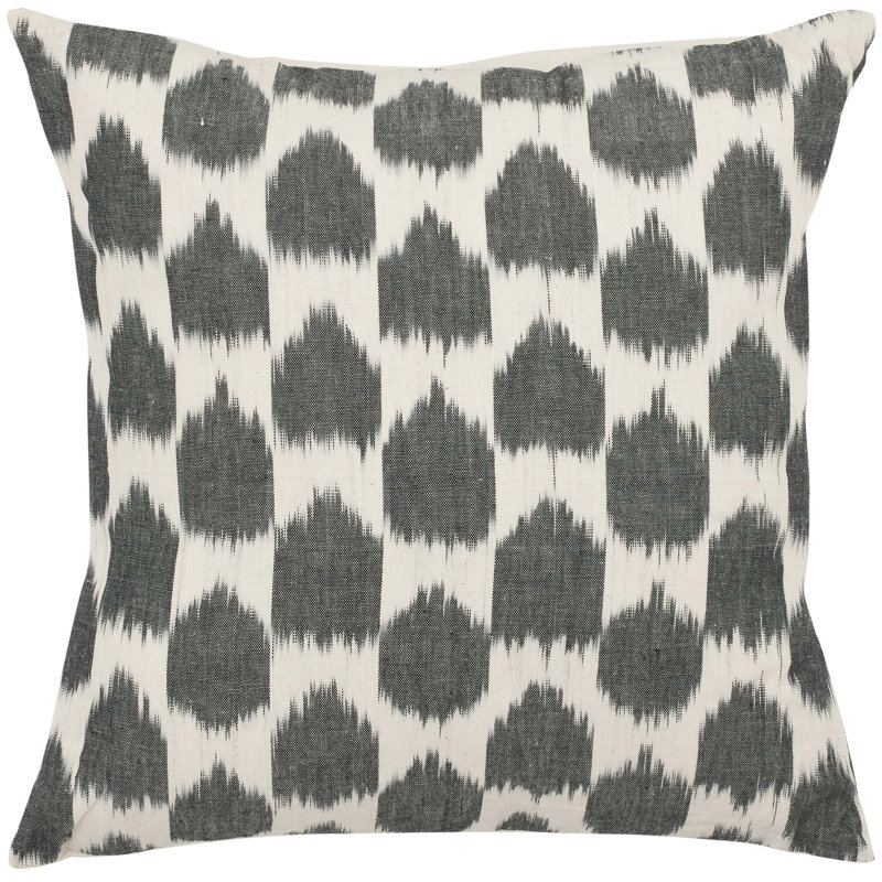Isadore Embroidered Cotton Reversible Throw Pillow, 22"