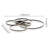 Jadiamond 6-Light 47.2 inch Modern Flush Mount Black Large Circle Ceiling Fixture with Remote Control-124797181-124799220
