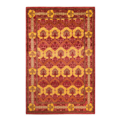 Arts & Crafts One-of-a-Kind 5' 10" X 8' 10" Hand Knotted Area Rug