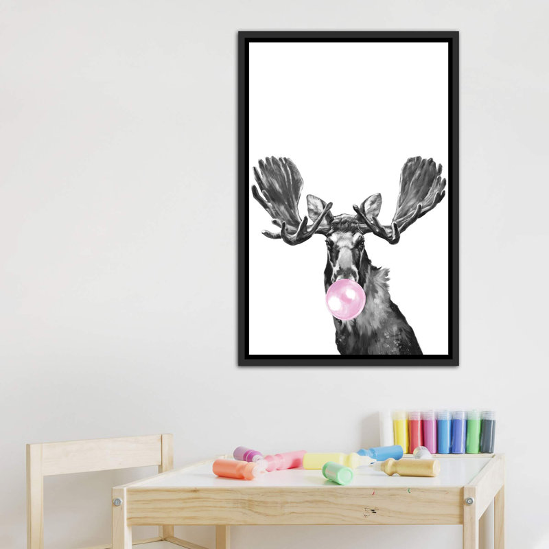 Animals, 40" H x 26" W x 1.5" D, Distressed Black Framed Canvas