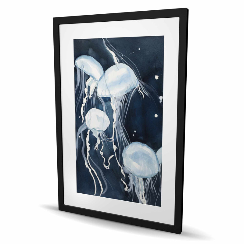 Medusa - imprimé mat côtier pour décoration de salon, H 36 po x l 24 po, Noir