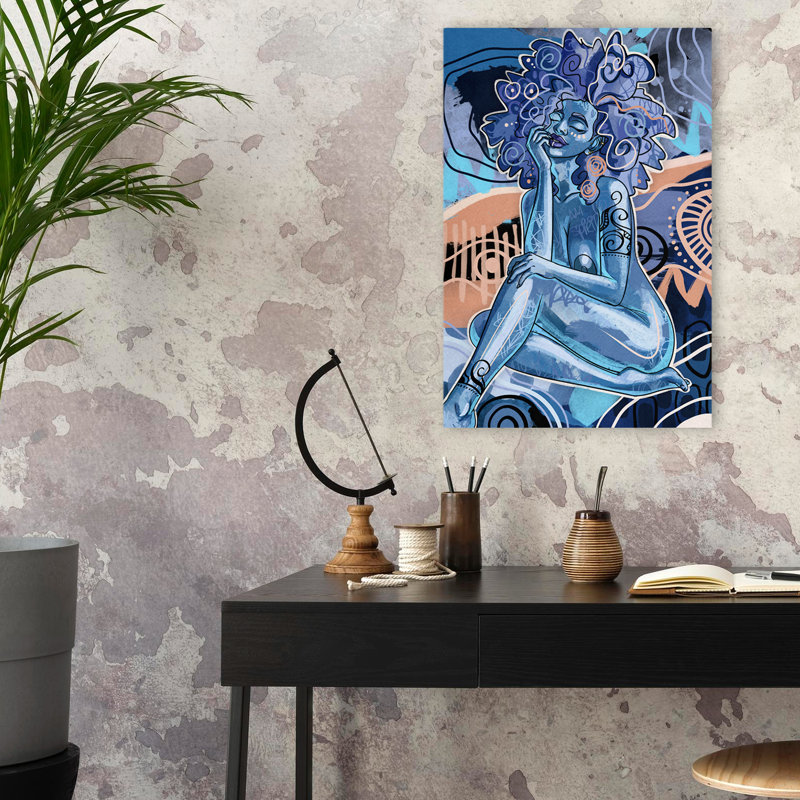 Imani - Art contemporain afro-américain, H 24 po x l 16 po
