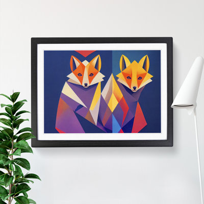 Two Abstract Foxes Vol.1 - Framed Print