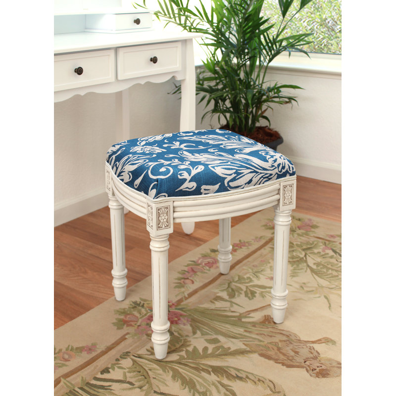 Tabouret de coiffeuse Caramel, Bleu marine