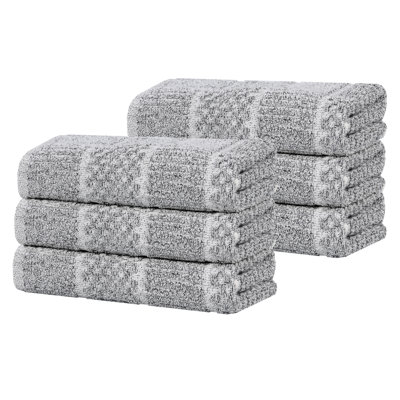 Essuie-mains à carreaux et à nervures de qualité supérieure en mélange de coton et viscose Superior Naples
