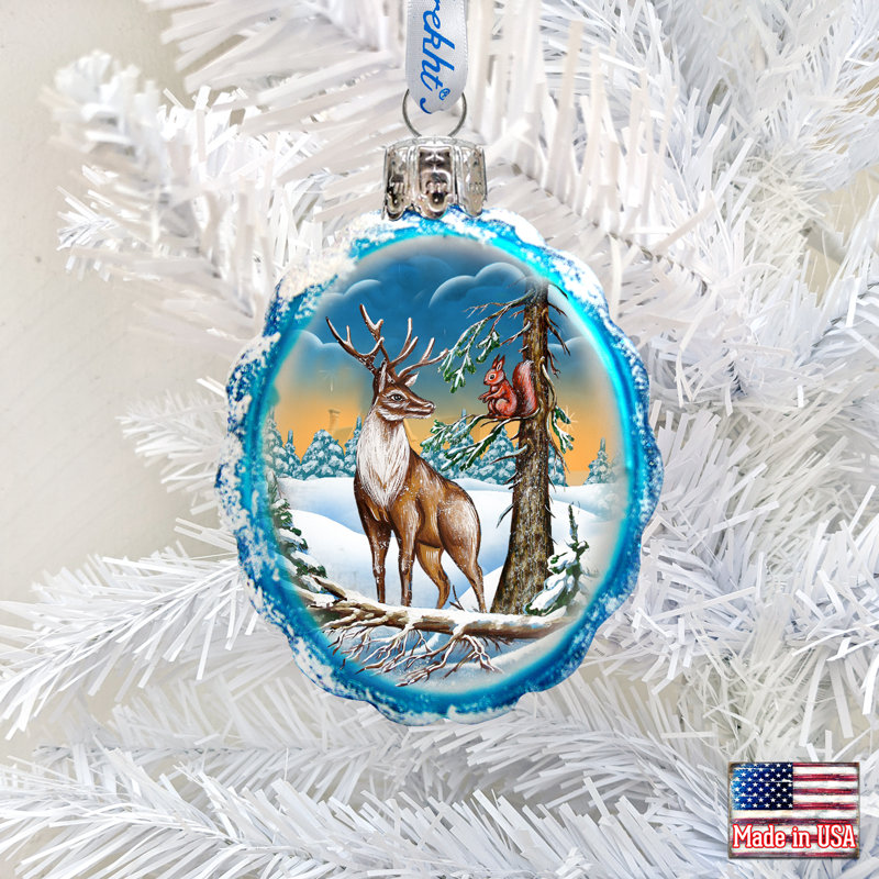 Keepsake 3'' Handmade Glass Photo Ornament