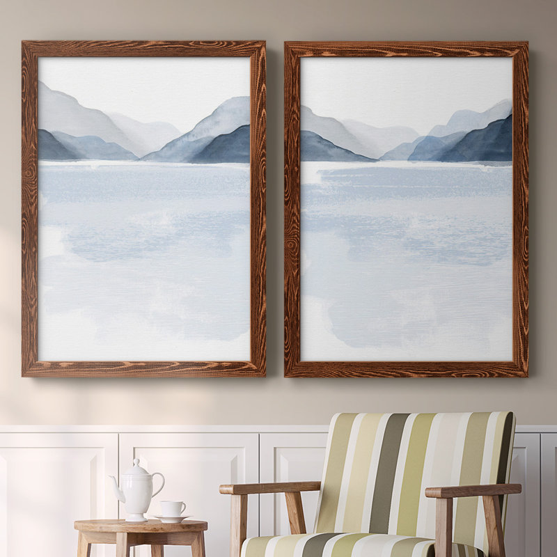 Glacial Lake I-Premium, toile encadrée - prête à être accrochée, H 27,5 po x l 75 po x P 1,5 po, Érable