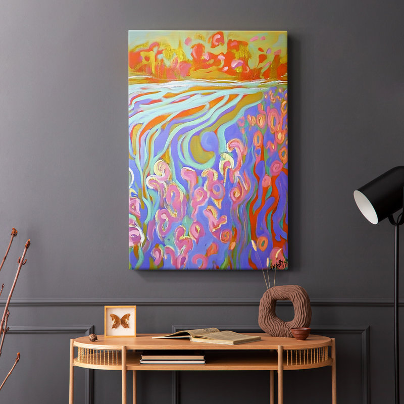 Série ABSTRACT DCCVI - Toile tendue avec châssis Premium - Prêt à être accroché, H 18 po x l 12 po