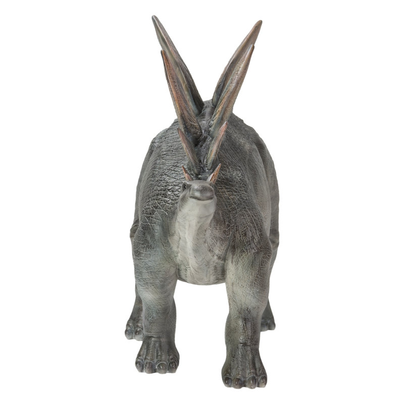 Gray Polyresin Dinosaur Stegosaurus Sculpture for Home and Garden