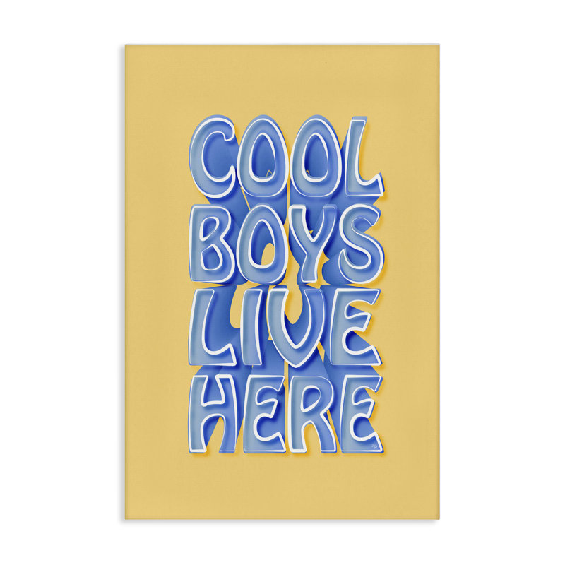 «Cool Boy Live Here» par Martina Pavlova, H 24 po x l 16 po