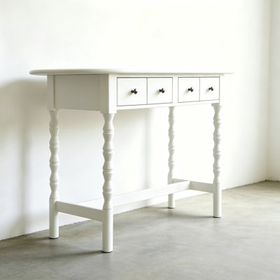 French Vintage Four-Drawer Console Table