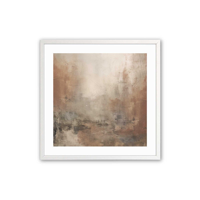 Russet Mists Unfolding v2 Print, 16" H x 16" W x 1.25" D, Opaque White Picture Framed