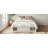 Queen Size Platform Bed Frame With 4 Storage Drawers And Footboard Storage Cubby, No Headboard, Modern Space-Saving Design-Antique White-1659161600