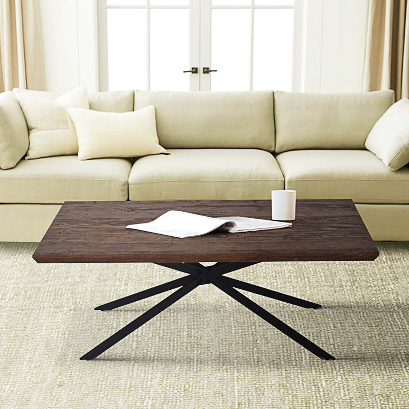 Table basse rectangulaire en bois avec pieds Boomerang