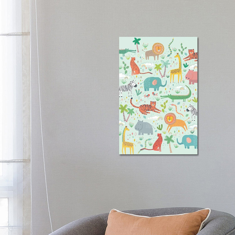 Jungle Chums II by Nancy Mckenzie - Wrapped Canvas Print, 66.04 cm H x 45.72 cm W x 1.91 cm D