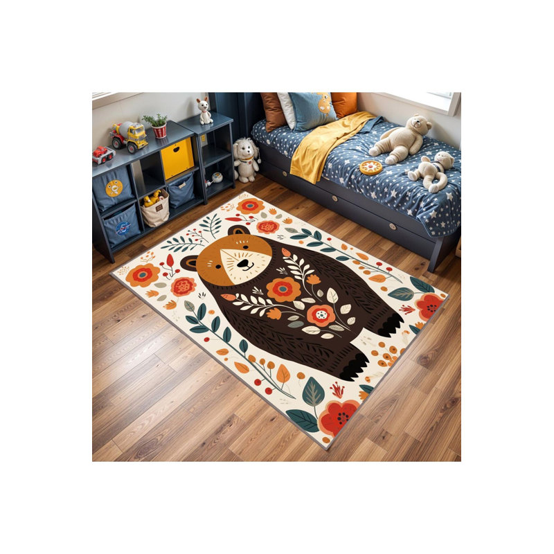 Tapis décoratif lavable à la machine, Sous-tapis rectangulaire de 3 pi 3 po x 4 pi 11 po