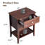 Table d'appoint en bois massif brun-1810963821