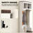 3-In-1 Hall Tree With Shoe Storage, Coat Rack With Bench, Entryway Furniture With Five Hooks, White Wood Grain