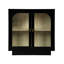 Armoire de rangement avec porte en acrylique pour le ménage - Panneau de particules noir résistant aux rayures et à l'eau Tablette réglable en stratifié antidérapant-1445898674-1445898679