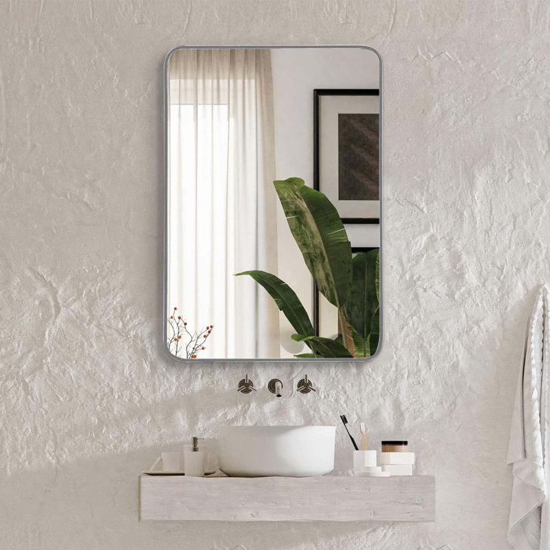 Miroir rectangulaire 22 po x 30 po, Argent argent