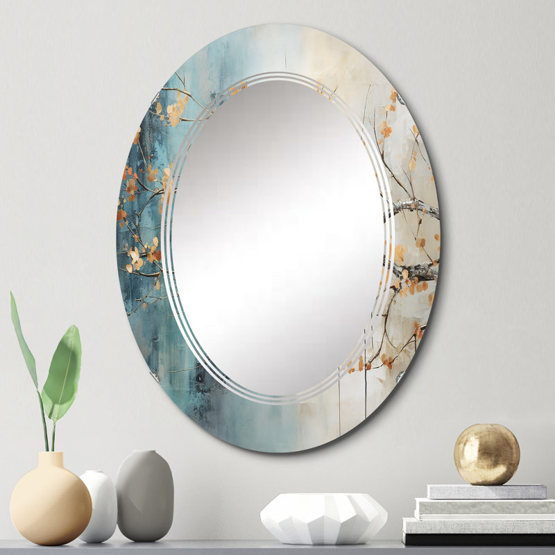 Hockessin - Miroir mural floral ovale, 30 po x 20 po