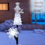 Solar Snowman and Snowflakes Christmas Stake with LED Lights