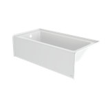 SIGNATURE® Rectangle Flat Front 6632 Skirted Soaking LH Access Panel Oyster