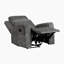 Fauteuil inclinable manuel en microfibre texturé Leylashka-242847880