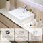 Bathroom Vessel Sink Rectangle - Vanity Sink Ceramic Porcelain - Wall Mounted Art Basin 50/60 cm-801343201-801343200