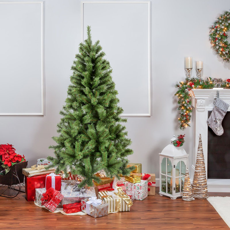 6 ft Green Pine Artificial Christmas Tree with 70 Clear Lights