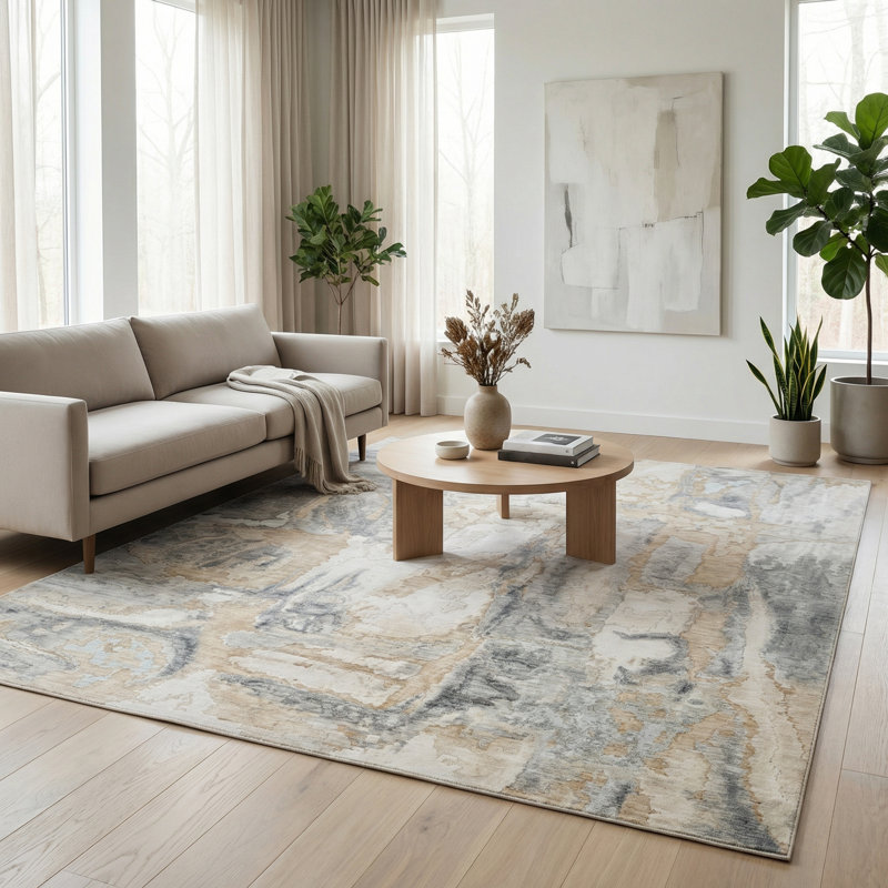 Infinity Handmade Wool/Nylon In Gray/Silver Area Rug, Rectangle 8' x 10'