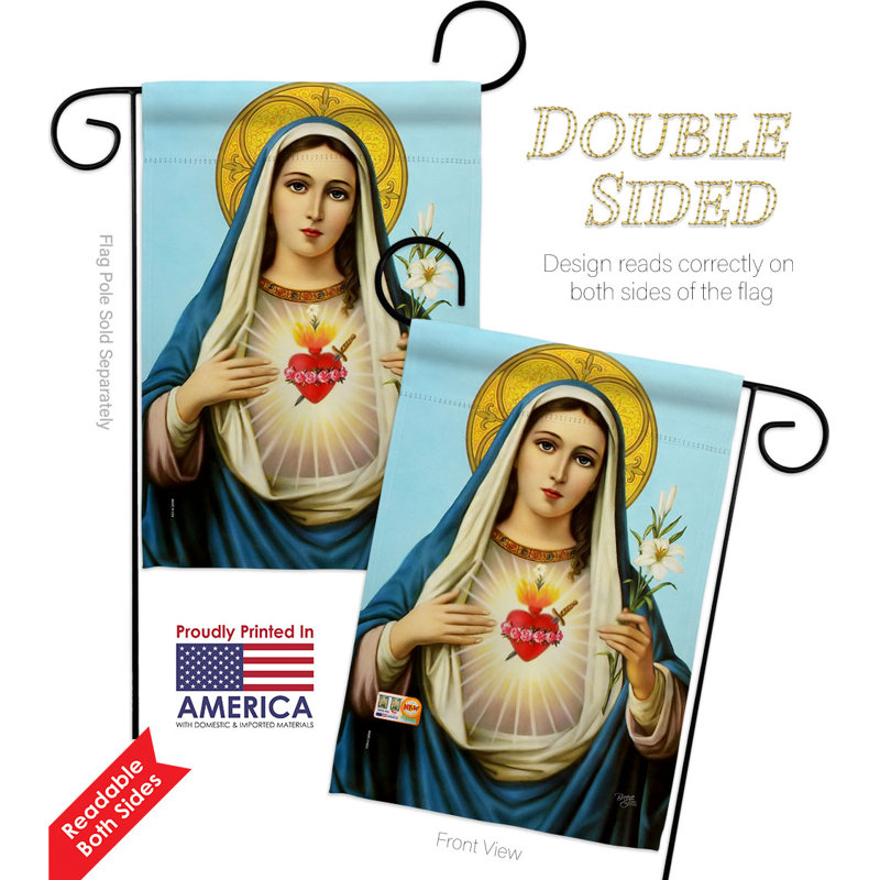 Drapeau de jardin en polyester 18,5 x 13 po Faith