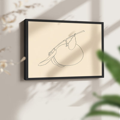 Citrus Contour II -Framed Print - Restickable
